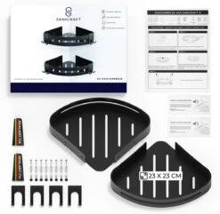 Sanicraft® Doucherekje - Doucherekje Zonder Boren - Geschikt Voor Elk Type Muur - Doucherekje Hangend - Doucheplank - Doucherekje Hoek - Doucherekje Zwart 12 Sanicraft® Doucherekje - Doucherekje Zonder Boren - Geschikt Voor Elk Type Muur - Doucherekje Hangend - Doucheplank - Doucherekje Hoek - Doucherekje Zwart -Merkloos Verkoop 1200x1173 4