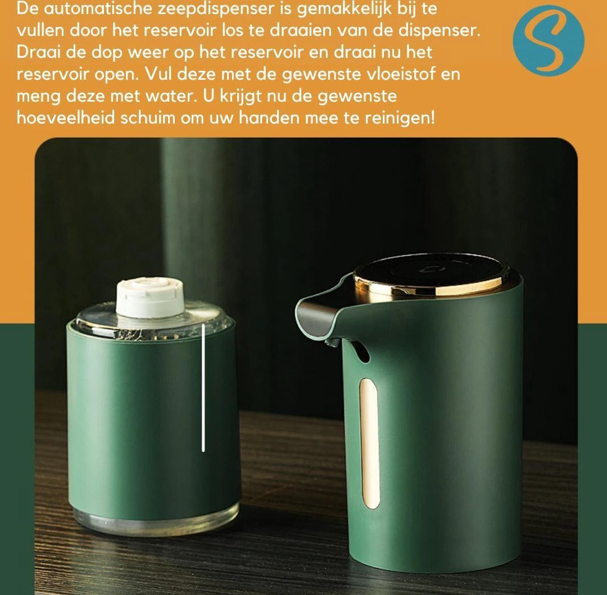 Green Lush Comfort - Automatische Zeepdispenser Voor Desinfecterende Gel - Desinfectie Dispenser - No Touch Zeep Pomp - Handsfree Zeeppomp Elektrisch - Sensor - Hygiënisch - Keuken - Badkamer - Toilet 5 Green Lush Comfort - Automatische Zeepdispenser Voor Desinfecterende Gel - Desinfectie Dispenser - No Touch Zeep Pomp - Handsfree Zeeppomp Elektrisch - Sensor - Hygiënisch - Keuken - Badkamer - Toilet - Afbeelding 5