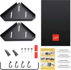 Cgoods Doucherek 2 Laags - Doucherek Zonder Boren - Doucherekje - Douchemandje - Badkamerrek - Badkamer Accessoires - Zwart -Merkloos Verkoop 1200x1177 4