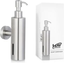 VDN Stainless Zeeppompje - Zeepdispenser Wandmontage - Zilver - Hangend - RVS -Merkloos Verkoop 1200x1177 5