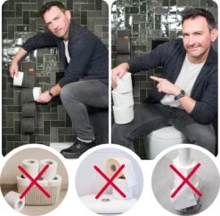 Reserverolhouder Hangend – Toiletrolhouder – Reserve Rolhouder – Zonder Boren – Rolhouder - Muur – Zwart - Antraciet - STOF & SPETTERVRIJ 16 Reserverolhouder Hangend – Toiletrolhouder – Reserve Rolhouder – Zonder Boren – Rolhouder - Muur – Zwart - Antraciet - STOF & SPETTERVRIJ -Merkloos Verkoop 1200x1180 1