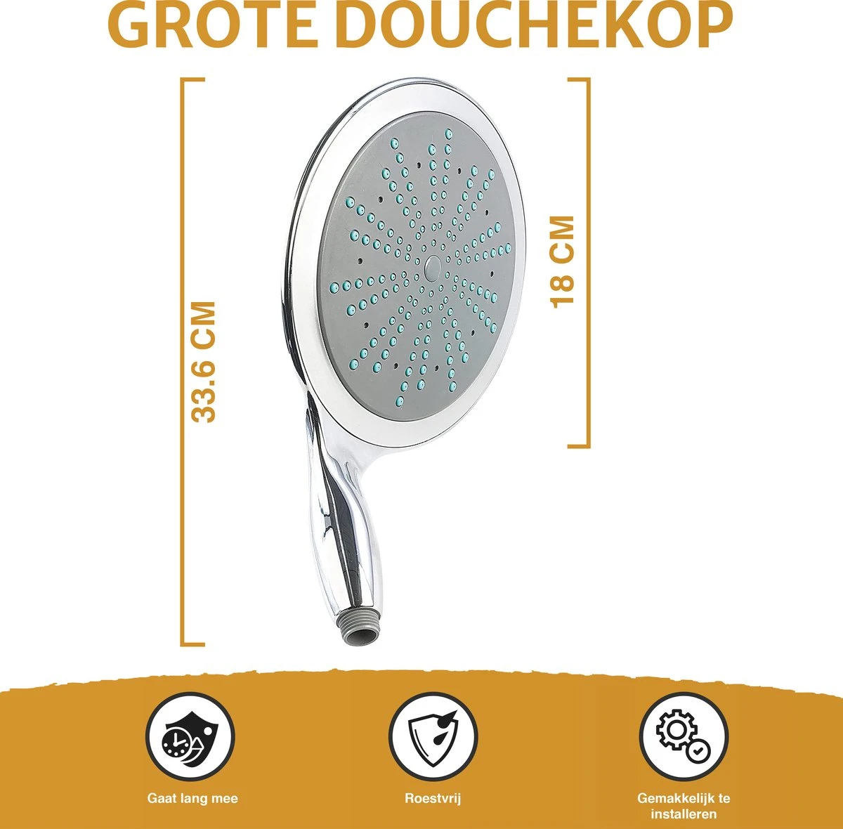 Grote Douchekop - 18cm - Levay ® 2 Grote Douchekop - 18cm - Levay ® - Afbeelding 2