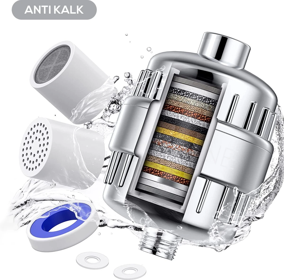 Madine Professionele Douchefilter - Waterfilter Voor Douchekop - Shower Filter - Waterfilter - Kraanfilter 1 Madine Professionele Douchefilter - Waterfilter Voor Douchekop - Shower Filter - Waterfilter - Kraanfilter