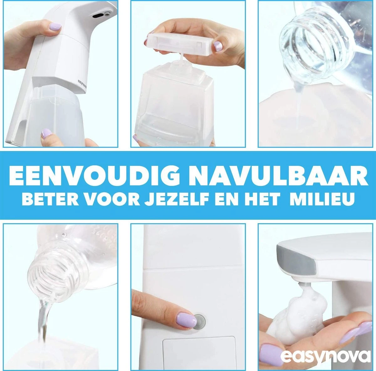 Automatische Foam Dispenser - Schuim - Zeep - Zeepdispenser - Hygiëne - Infrarood Sensor - Schuimzeep Dispenser - Zeeppompje - Elektrische Zeep Dispenser - Dettol Mousse 4 Automatische Foam Dispenser - Schuim - Zeep - Zeepdispenser - Hygiëne - Infrarood Sensor - Schuimzeep Dispenser - Zeeppompje - Elektrische Zeep Dispenser - Dettol Mousse - Afbeelding 4