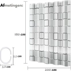 VAIVE Douchegordijn 180x200 - Anti Schimmel - Douchegordijnen 9 VAIVE Douchegordijn 180x200 - Anti Schimmel - Douchegordijnen -Merkloos Verkoop 1200x1189 18