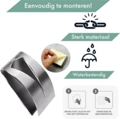 RVS Handdoekhouder 2 Stuks - Zelfklevend - Design Handdoek / Theedoek Klem - Handdoek Klem - Handdoek Haak 9 RVS Handdoekhouder 2 Stuks - Zelfklevend - Design Handdoek / Theedoek Klem - Handdoek Klem - Handdoek Haak -Merkloos Verkoop 1200x1190 1