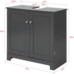 Mara Wastafel Onderkast - Badkamerkast - Wastafelmeubel - Badkamermeubel - Praktisch - Donkergrijs - MDF - 60 X 29 X 60 Cm 15 Mara Wastafel Onderkast - Badkamerkast - Wastafelmeubel - Badkamermeubel - Praktisch - Donkergrijs - MDF - 60 X 29 X 60 Cm -Merkloos Verkoop 1200x1191 19