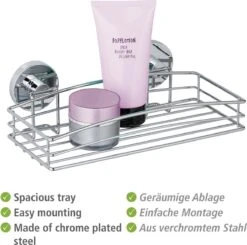 WENKO Vacuum-Loc Doucherek Chroom - Bevestigen Zonder Boren 21 WENKO Vacuum-Loc Doucherek Chroom - Bevestigen Zonder Boren -Merkloos Verkoop 1200x1191 8