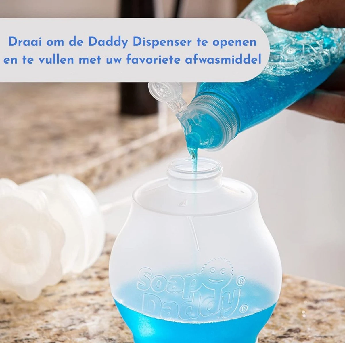 Scrub Daddy Zeepdispenser - Duel Action Soap Dispenser - Wonder WashUp 3 Scrub Daddy Zeepdispenser - Duel Action Soap Dispenser - Wonder WashUp - Afbeelding 3
