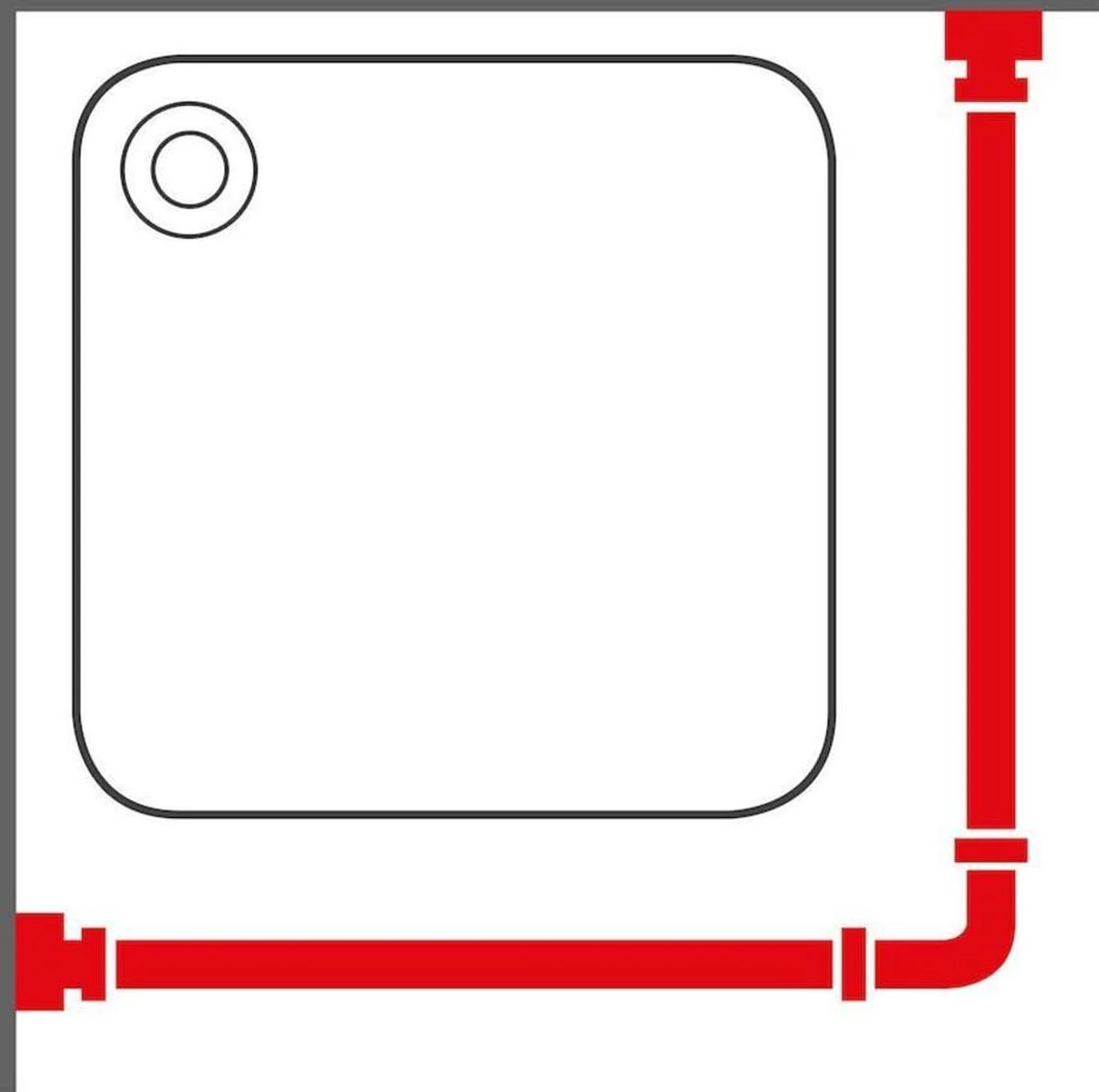 Sealskin Umbrella Douchegordijnstangset - Chroom 3 Sealskin Umbrella Douchegordijnstangset - Chroom - Afbeelding 3