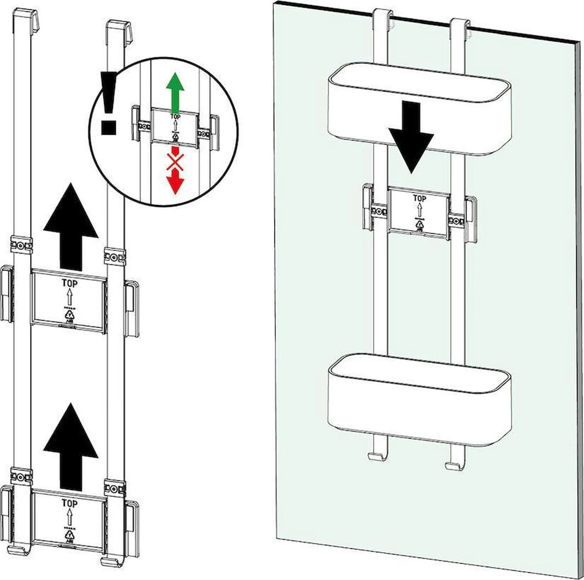 Tiger 2-Store - Ophangbaar Doucherek 25 Cm - Zwart 7 Tiger 2-Store - Ophangbaar Doucherek 25 Cm - Zwart - Afbeelding 7