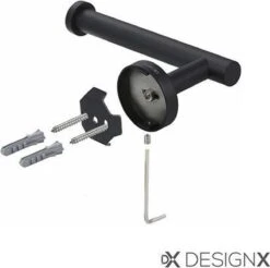 DesignX Toiletrolhouder Zwart - WC Rolhouder - Matte - Papier - Houder - Incl. Schroeven 26 DesignX Toiletrolhouder Zwart - WC Rolhouder - Matte - Papier - Houder - Incl. Schroeven -Merkloos Verkoop 1200x1194