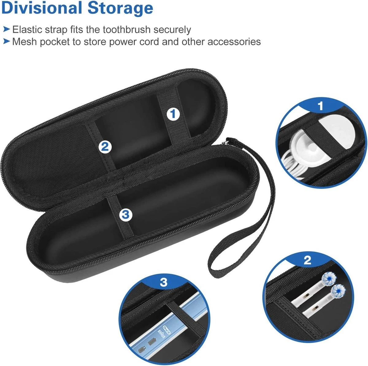 Hoes Voor Oral-B Tandenborstel, Etui, Harde Schaal, Philips Elektrische Tandenborstel, Reisetui, Draagtas, Elektrische Tandenborstelhouder, Houder, Houder, Reistas, Zwart 5 Hoes Voor Oral-B Tandenborstel, Etui, Harde Schaal, Philips Elektrische Tandenborstel, Reisetui, Draagtas, Elektrische Tandenborstelhouder, Houder, Houder, Reistas, Zwart - Afbeelding 5