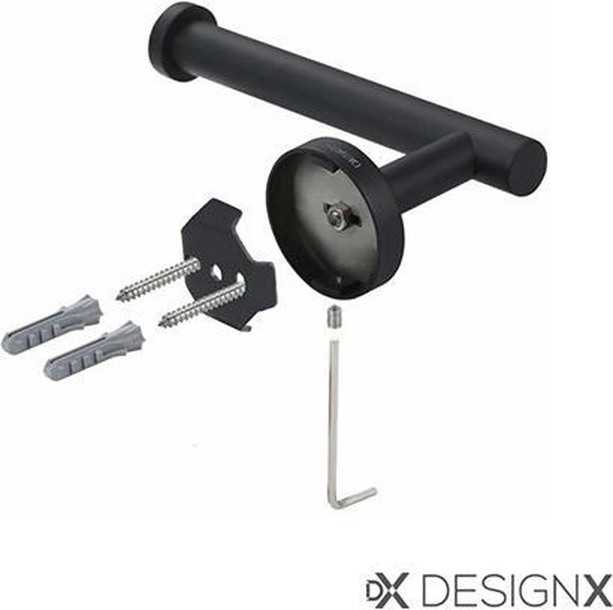 DesignX Toiletrolhouder Zwart - WC Rolhouder - Matte - Papier - Houder - Incl. Schroeven 13 DesignX Toiletrolhouder Zwart - WC Rolhouder - Matte - Papier - Houder - Incl. Schroeven - Afbeelding 13