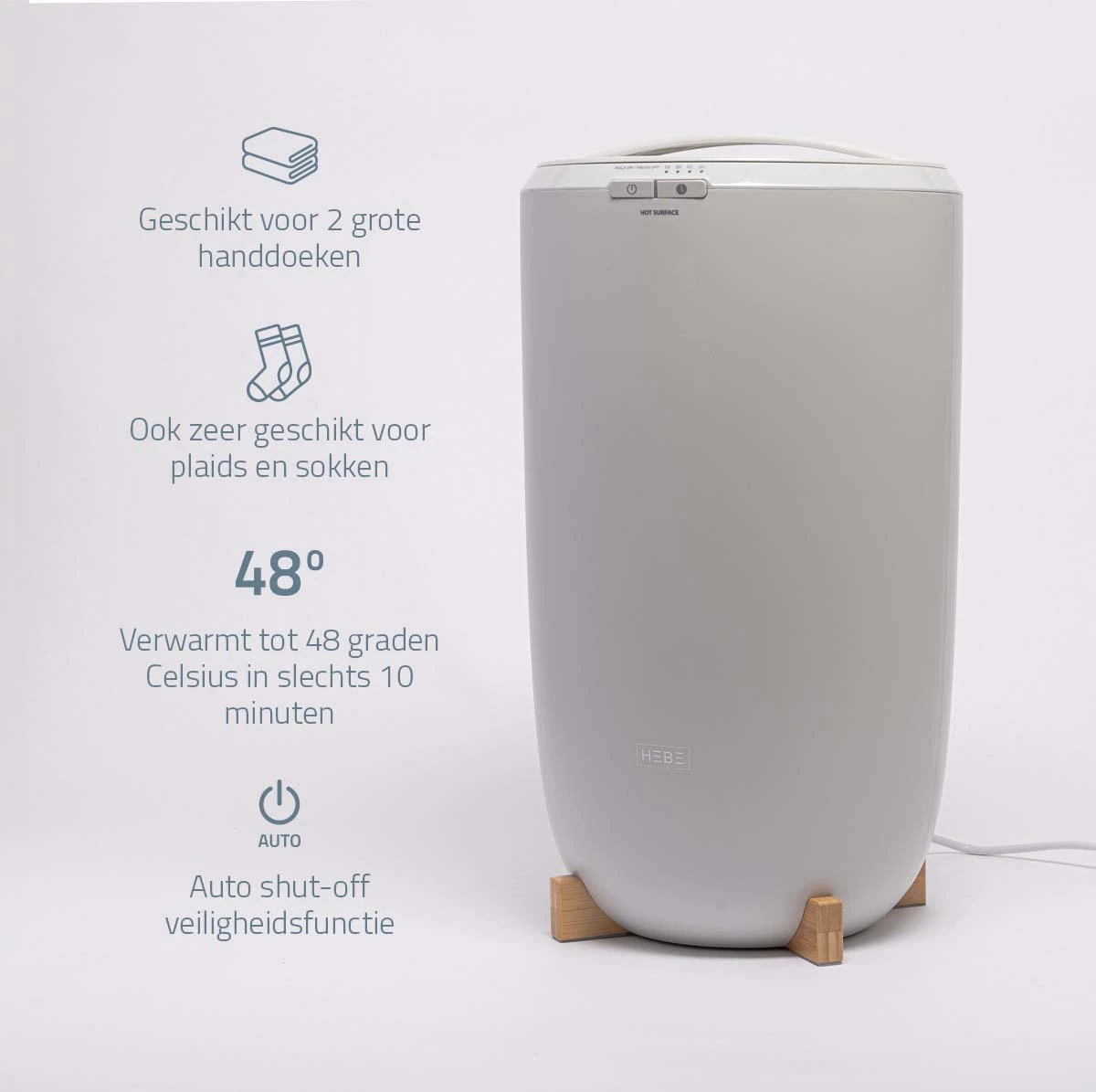 HEBE Towel Heater - Handdoeken Warmer - Welness Thuis - Grijs 3 HEBE Towel Heater - Handdoeken Warmer - Welness Thuis - Grijs - Afbeelding 3