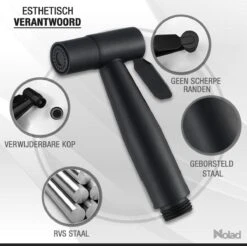 Nolad® Bidet Handdouche - Douchekoppen - Bidet - Handdouche - Zwart -Merkloos Verkoop 1200x1195 9