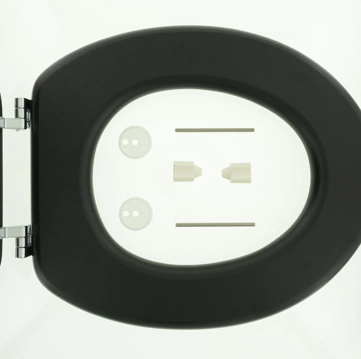 Tiger Leatherlook - Toiletbril - WC Bril - MDF - Zwart 10 Tiger Leatherlook - Toiletbril - WC Bril - MDF - Zwart - Afbeelding 10