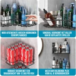 Strex Doucherek Hoekvorm - 2 Stuks - Bevestigen Zonder Boren Of Schroeven -Merkloos Verkoop 1200x1196 7