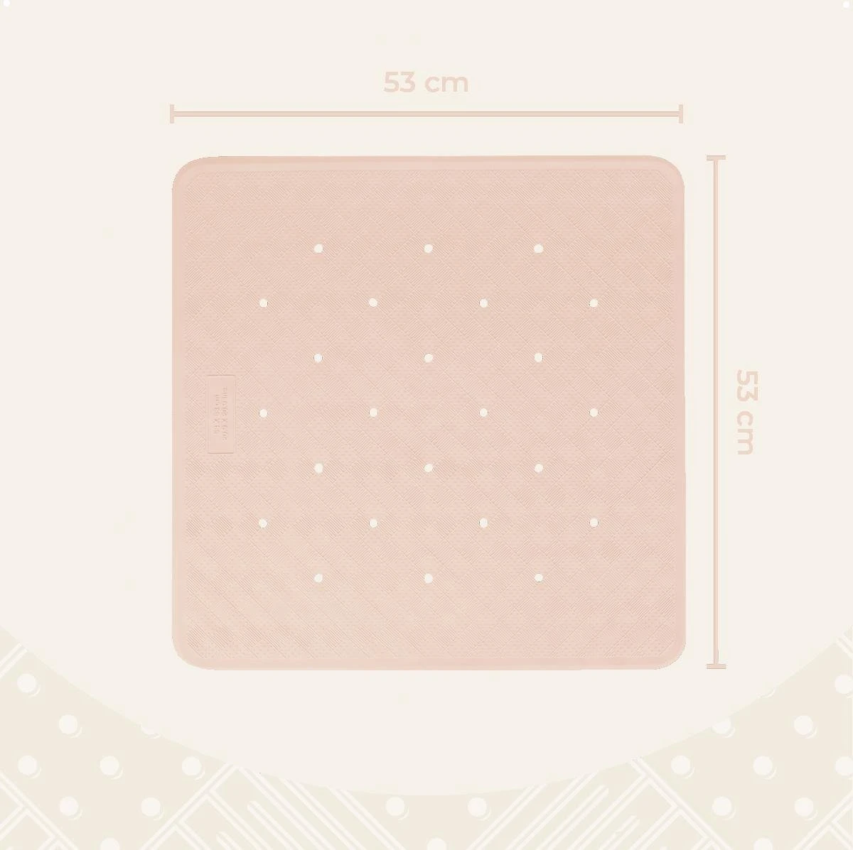 Douchemat Antislip Zalmkleur - 53 X 53 Cm - Antislipmat Douche - Badmat 5 Douchemat Antislip Zalmkleur - 53 X 53 Cm - Antislipmat Douche - Badmat - Afbeelding 5