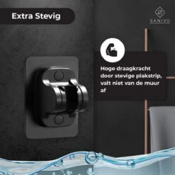 Douchekophouder Zwart Zelfklevend – Verstelbaar – Handdouchehouder – Douchekop Houder Zonder Boren -Merkloos Verkoop 1200x1198 28