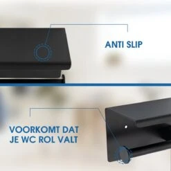Toiletrolhouder Met Telefoonhouder - Zelfklevend / Boren / Zonder Boren - Incl. Handdoekhaakjes - WC Rolhouder - Zwart 20 Toiletrolhouder Met Telefoonhouder - Zelfklevend / Boren / Zonder Boren - Incl. Handdoekhaakjes - WC Rolhouder - Zwart -Merkloos Verkoop 1200x1199 2