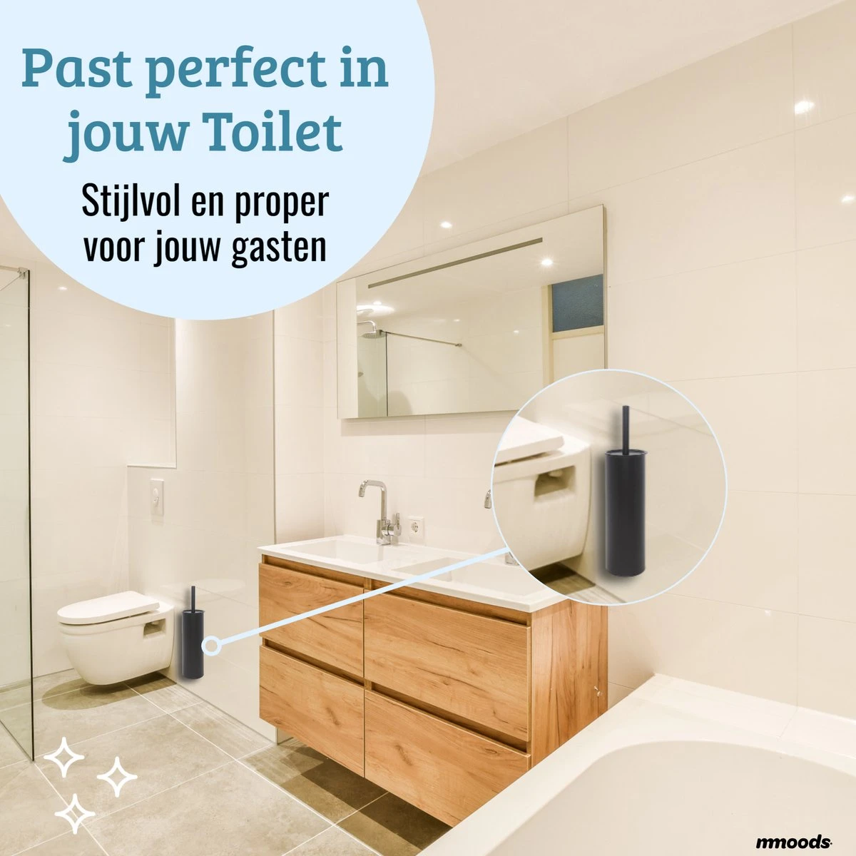 Mmoods WC Borstel Met Houder Hangend Zwart - Toiletborstel Siliconen Industrieel Design 4 Mmoods WC Borstel Met Houder Hangend Zwart - Toiletborstel Siliconen Industrieel Design - Afbeelding 4