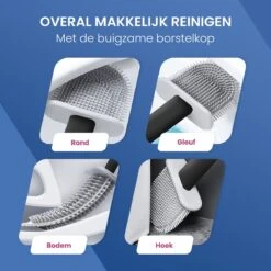 Roegaarden WC Borstel Met Houder – Toiletborstel – Siliconen – Vrijstaand En Hangend – Zwart -Merkloos Verkoop 1200x1200 1072