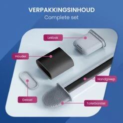Roegaarden WC Borstel Met Houder – Toiletborstel – Siliconen – Vrijstaand En Hangend – Zwart -Merkloos Verkoop 1200x1200 1074