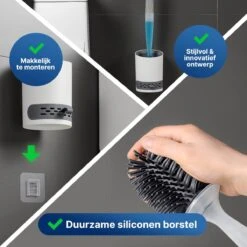 Mdxl® Siliconen WC Borstel Met Zeepdispenser - Hervulbaar - Vrijstaand Of Hangend - Sneldrogend, Hygiënisch & Antibacteriële Werking - Zonder Boren - Toilet Brush - Toiletborstel Houder - Lekbak 11 Mdxl® Siliconen WC Borstel Met Zeepdispenser - Hervulbaar - Vrijstaand Of Hangend - Sneldrogend, Hygiënisch & Antibacteriële Werking - Zonder Boren - Toilet Brush - Toiletborstel Houder - Lekbak -Merkloos Verkoop 1200x1200 1077