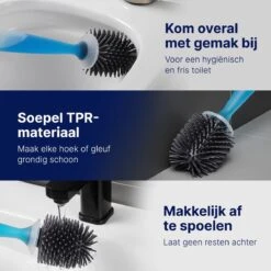Mdxl® Siliconen WC Borstel Met Zeepdispenser - Hervulbaar - Vrijstaand Of Hangend - Sneldrogend, Hygiënisch & Antibacteriële Werking - Zonder Boren - Toilet Brush - Toiletborstel Houder - Lekbak 12 Mdxl® Siliconen WC Borstel Met Zeepdispenser - Hervulbaar - Vrijstaand Of Hangend - Sneldrogend, Hygiënisch & Antibacteriële Werking - Zonder Boren - Toilet Brush - Toiletborstel Houder - Lekbak -Merkloos Verkoop 1200x1200 1078