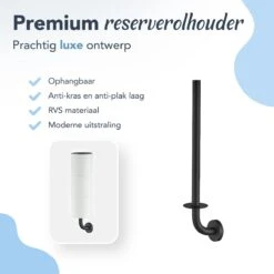 SODEAL Luxe Reserverolhouder Zwart - Reserverolhouder Hangend - Toiletrolhouder Zwart - Wc Rolhouder Zwart 7 SODEAL Luxe Reserverolhouder Zwart - Reserverolhouder Hangend - Toiletrolhouder Zwart - Wc Rolhouder Zwart -Merkloos Verkoop 1200x1200 1084