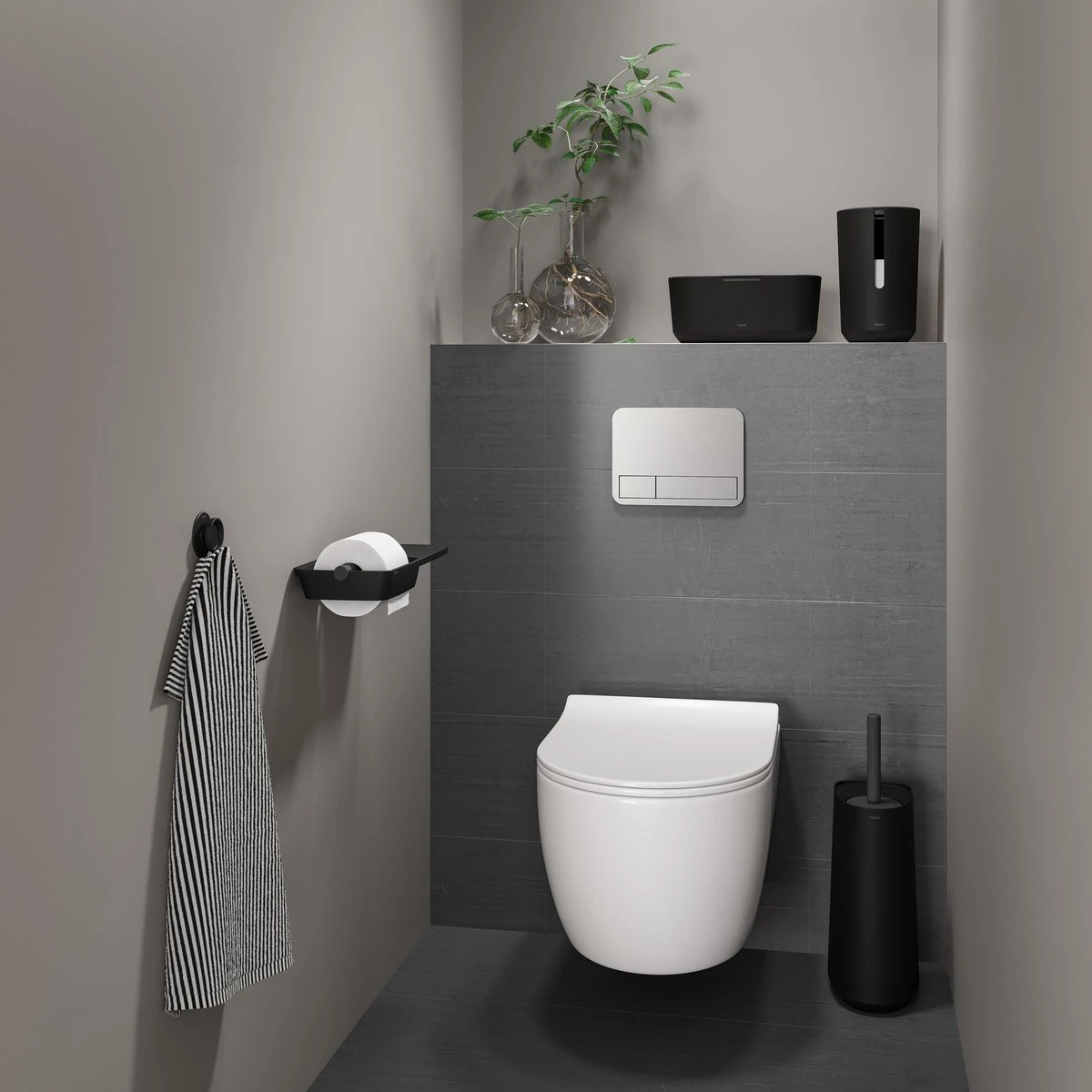 Tiger Tess - Toiletborstelhouder Met Opbergfunctie Vrijstaand En Swoop® Borstel Flexibel - Zwart / Antraciet 7 Tiger Tess - Toiletborstelhouder Met Opbergfunctie Vrijstaand En Swoop® Borstel Flexibel - Zwart / Antraciet - Afbeelding 7