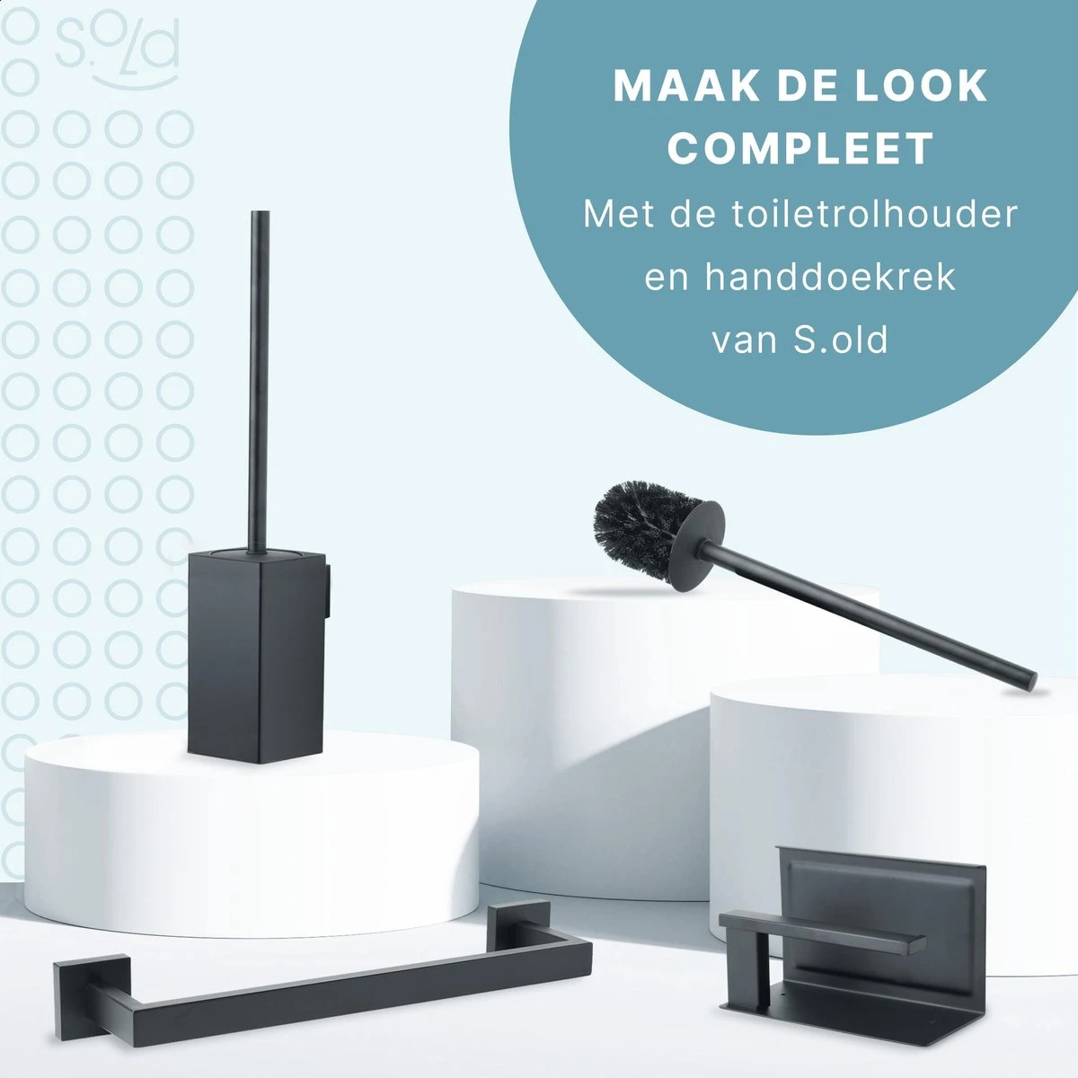 Toiletborstel Met Houder - Hangend - RVS - Mat Zwart - H 42,6 Cm 7 Toiletborstel Met Houder - Hangend - RVS - Mat Zwart - H 42,6 Cm - Afbeelding 7