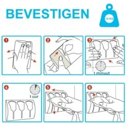 LifeGoods Handdoekhaakjes - Zelfklevend - Voor 3 Handdoeken - Handdoekklem - RVS - 1 Stuks -Merkloos Verkoop 1200x1200 115