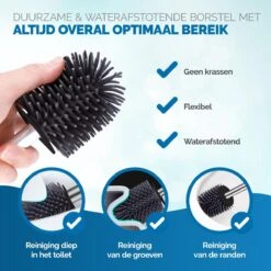WITTS WC Borstel Met Houder - Staand Of Hangend – Mat Zwart - Incl. Absorberende Pad -Merkloos Verkoop 1200x1200 1153