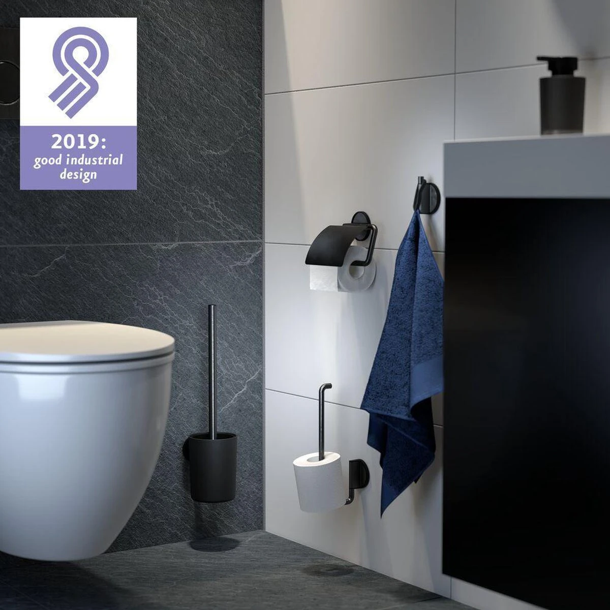 Tiger Tune - Toiletborstel Met Houder - Zwart Metaal Geborsteld / Zwart 8 Tiger Tune - Toiletborstel Met Houder - Zwart Metaal Geborsteld / Zwart - Afbeelding 8