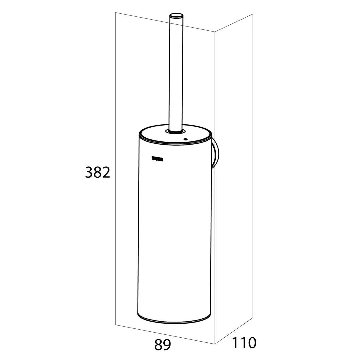 Tiger Noon Toiletborstel Met Houder - Zwart 6 Tiger Noon Toiletborstel Met Houder - Zwart - Afbeelding 6