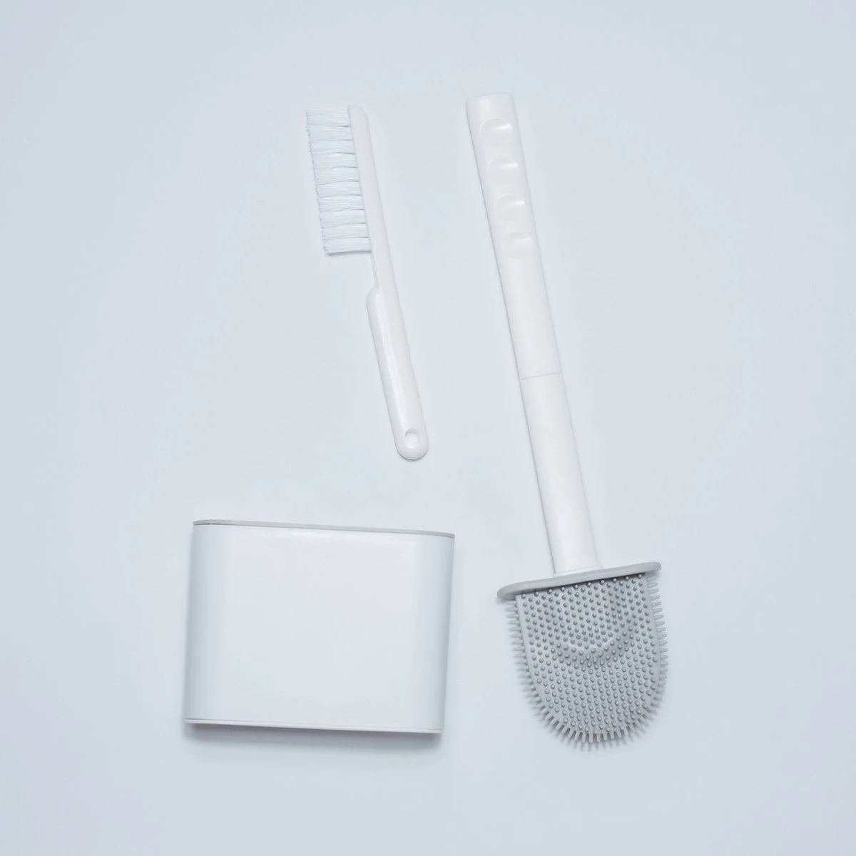 Lopoleis WC Borstel – Toiletborstel – Gesloten Bodem – WC Borstel Met Randreiniger – Siliconen – Grijs – WC Borstel Met Houder – Vrijstaand – Hangend – WC Borstel En Houder 6 Lopoleis WC Borstel – Toiletborstel – Gesloten Bodem – WC Borstel Met Randreiniger – Siliconen – Grijs – WC Borstel Met Houder – Vrijstaand – Hangend – WC Borstel En Houder - Afbeelding 6