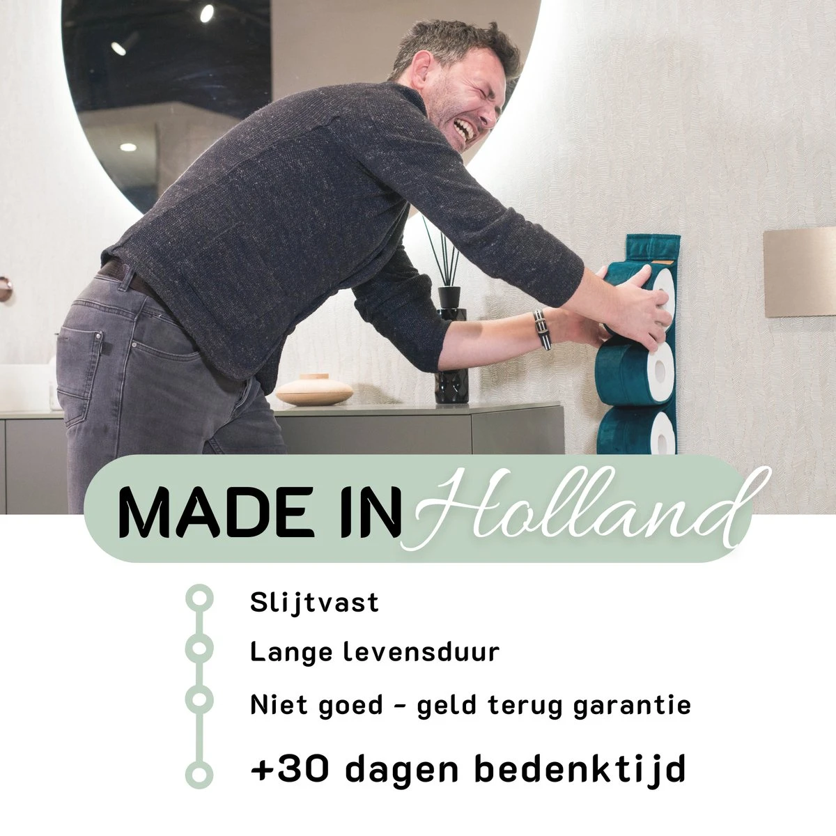 Reserverolhouder Hangend – Toiletrolhouder – Reserve Rolhouder – Zonder Boren – Rolhouder - Muur – Zwart - Antraciet - STOF & SPETTERVRIJ 6 Reserverolhouder Hangend – Toiletrolhouder – Reserve Rolhouder – Zonder Boren – Rolhouder - Muur – Zwart - Antraciet - STOF & SPETTERVRIJ - Afbeelding 6