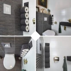 Reserverolhouder Hangend – Toiletrolhouder – Reserve Rolhouder – Zonder Boren – Rolhouder - Muur – Zwart - Antraciet - STOF & SPETTERVRIJ 19 Reserverolhouder Hangend – Toiletrolhouder – Reserve Rolhouder – Zonder Boren – Rolhouder - Muur – Zwart - Antraciet - STOF & SPETTERVRIJ -Merkloos Verkoop 1200x1200 1267