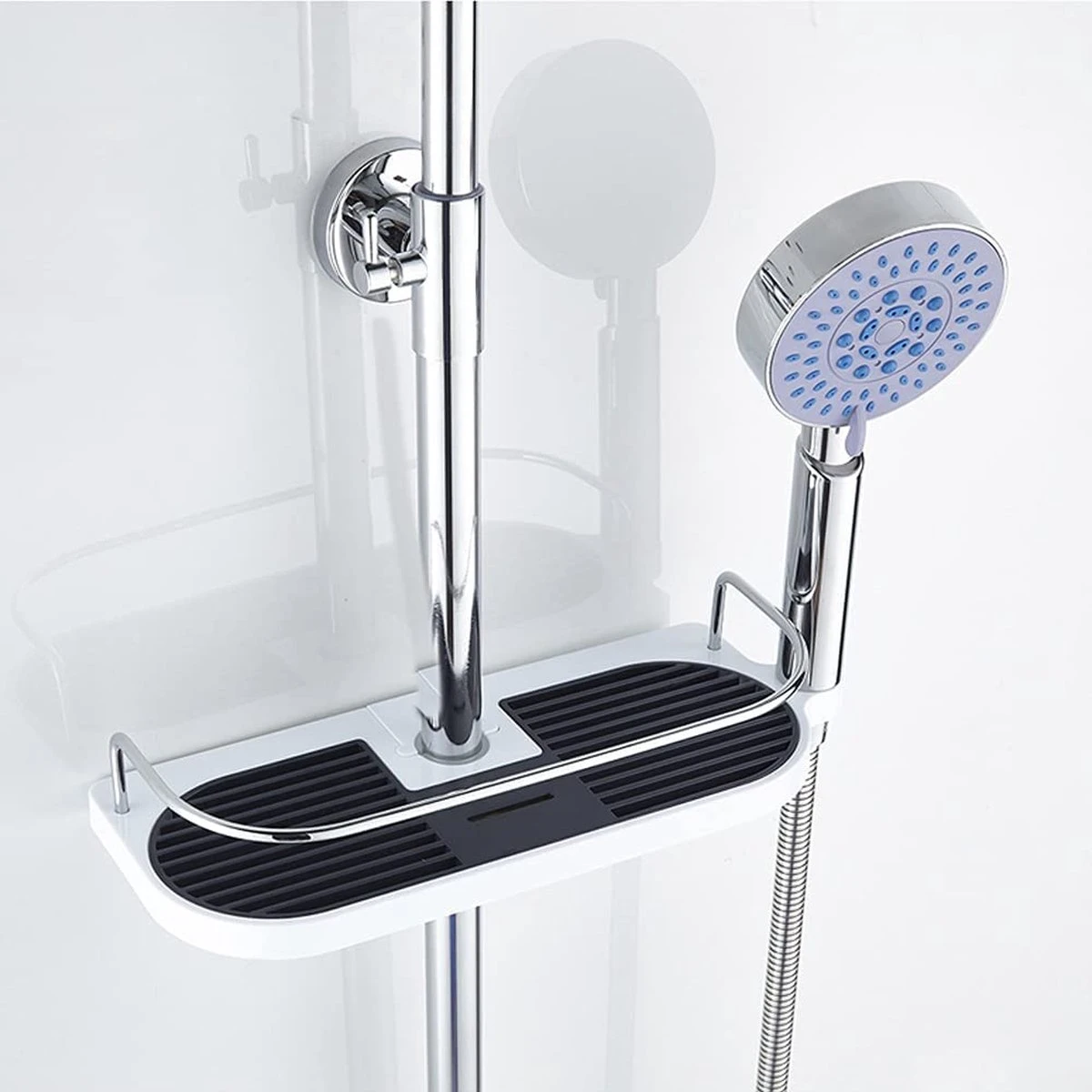 BOTC Doucherek - Zonder Boren - Doucherek Hangend – Badkamer Organizer – Douche Organizer - Doucherekje 6 BOTC Doucherek - Zonder Boren - Doucherek Hangend – Badkamer Organizer – Douche Organizer - Doucherekje - Afbeelding 6