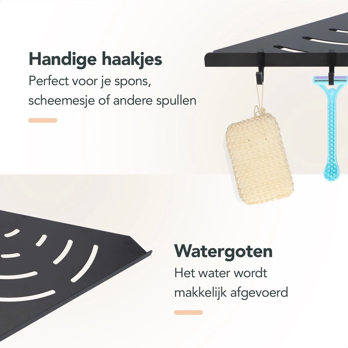Doucherek - Doucherek Zonder Boren - Doucherekjes - Doucherek Hangend - Doucherekje - Doucherekje Zonder Boren - Doucherek Zwart - Hoek - 2 Stuks - Met Haakjes - Inclusief Montage Materiaal - Hoogwaardig Afgewerkt - EJC Products 3 Doucherek - Doucherek Zonder Boren - Doucherekjes - Doucherek Hangend - Doucherekje - Doucherekje Zonder Boren - Doucherek Zwart - Hoek - 2 Stuks - Met Haakjes - Inclusief Montage Materiaal - Hoogwaardig Afgewerkt - EJC Products - Afbeelding 3