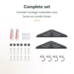 Doucherek - Doucherek Zonder Boren - Doucherekjes - Doucherek Hangend - Doucherekje - Doucherekje Zonder Boren - Doucherek Zwart - Hoek - 2 Stuks - Met Haakjes - Inclusief Montage Materiaal - Hoogwaardig Afgewerkt - EJC Products 14 Doucherek - Doucherek Zonder Boren - Doucherekjes - Doucherek Hangend - Doucherekje - Doucherekje Zonder Boren - Doucherek Zwart - Hoek - 2 Stuks - Met Haakjes - Inclusief Montage Materiaal - Hoogwaardig Afgewerkt - EJC Products -Merkloos Verkoop 1200x1200 1311