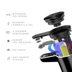 101Products Automatische Zeepdispenser - USB Oplaadbaar - Zeepdispenser Met Sensor - Zeeppompje - Zwart -Merkloos Verkoop 1200x1200 132