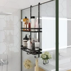 Souiri Doucherek - Stainless Doucherek - Zonder Boren - Doucherek Zwart - Doucherek Hangend - Badkamer Accessoires - RVS - 2 Laags 18 Souiri Doucherek - Stainless Doucherek - Zonder Boren - Doucherek Zwart - Doucherek Hangend - Badkamer Accessoires - RVS - 2 Laags -Merkloos Verkoop 1200x1200 1326