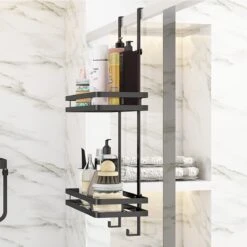 Souiri Doucherek - Stainless Doucherek - Zonder Boren - Doucherek Zwart - Doucherek Hangend - Badkamer Accessoires - RVS - 2 Laags 24 Souiri Doucherek - Stainless Doucherek - Zonder Boren - Doucherek Zwart - Doucherek Hangend - Badkamer Accessoires - RVS - 2 Laags -Merkloos Verkoop 1200x1200 1329