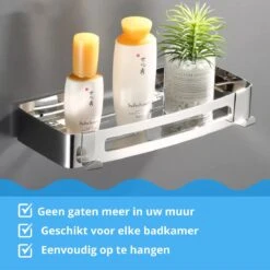 BrandtBergkamp RVS Doucherek 2 Laags – Zonder Boren – Doucherekje Hangend – Badkamerrek Zilver 12 BrandtBergkamp RVS Doucherek 2 Laags – Zonder Boren – Doucherekje Hangend – Badkamerrek Zilver -Merkloos Verkoop 1200x1200 1353