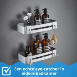 BrandtBergkamp RVS Doucherek 2 Laags – Zonder Boren – Doucherekje Hangend – Badkamerrek Zilver 13 BrandtBergkamp RVS Doucherek 2 Laags – Zonder Boren – Doucherekje Hangend – Badkamerrek Zilver -Merkloos Verkoop 1200x1200 1354