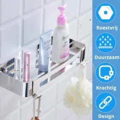 BrandtBergkamp RVS Doucherek 2 Laags – Zonder Boren – Doucherekje Hangend – Badkamerrek Zilver 14 BrandtBergkamp RVS Doucherek 2 Laags – Zonder Boren – Doucherekje Hangend – Badkamerrek Zilver -Merkloos Verkoop 1200x1200 1355