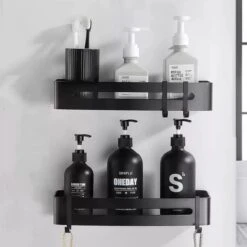 BrandtBergkamp RVS Doucherek 2 Laags – Zonder Boren – Doucherekje Hangend – Badkamerrek Zwart 13 BrandtBergkamp RVS Doucherek 2 Laags – Zonder Boren – Doucherekje Hangend – Badkamerrek Zwart -Merkloos Verkoop 1200x1200 1361